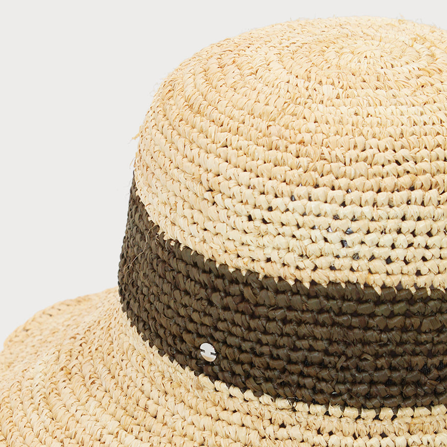 Hellie Crochet Bucket Hat in Natural