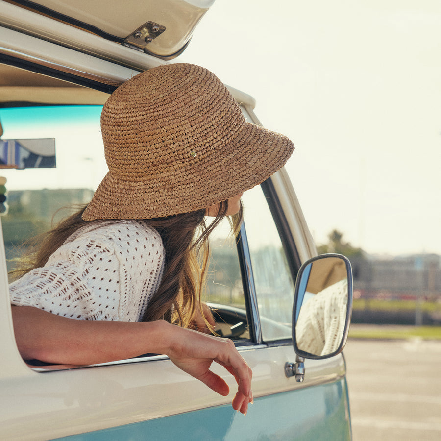 Oodnadatta Crochet Bucket Hat in Burnt Orange