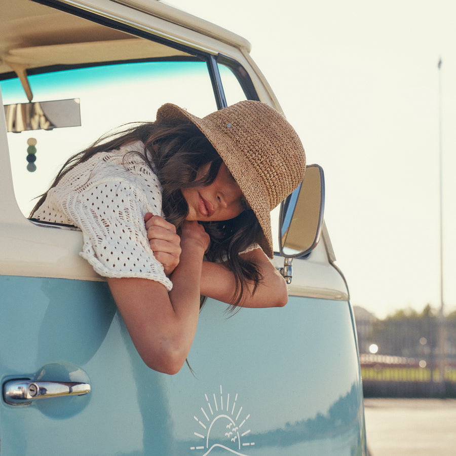 Oodnadatta Crochet Bucket Hat in Burnt Orange