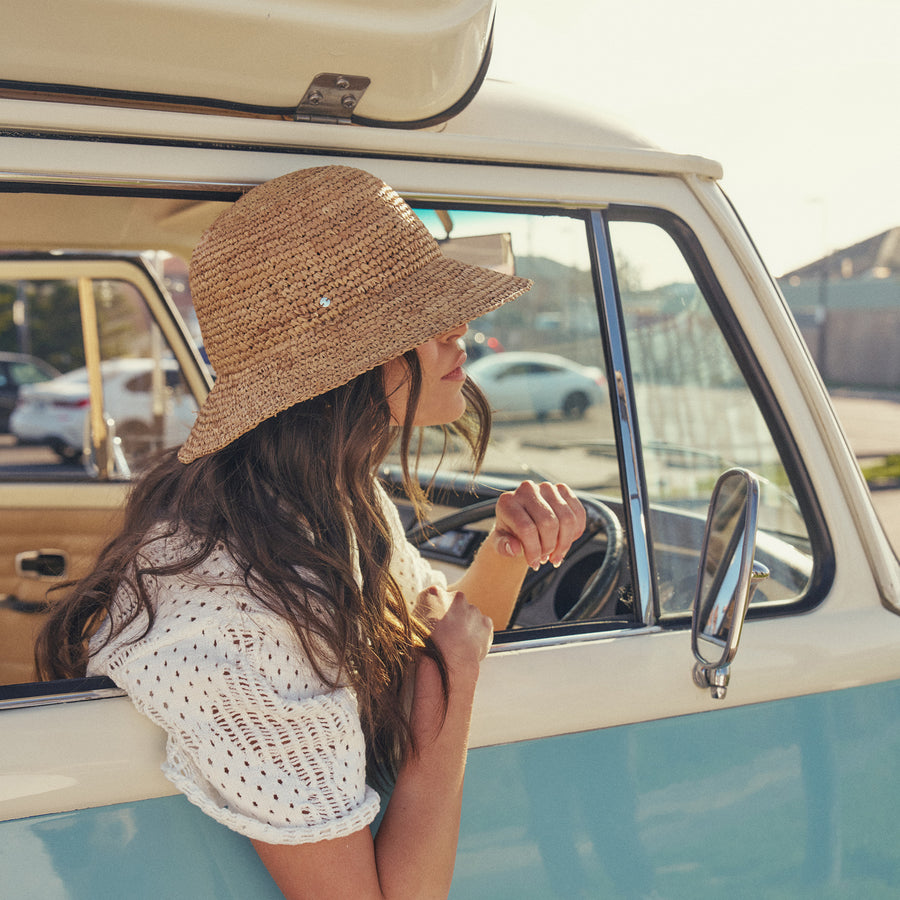 Oodnadatta Crochet Bucket Hat in Burnt Orange