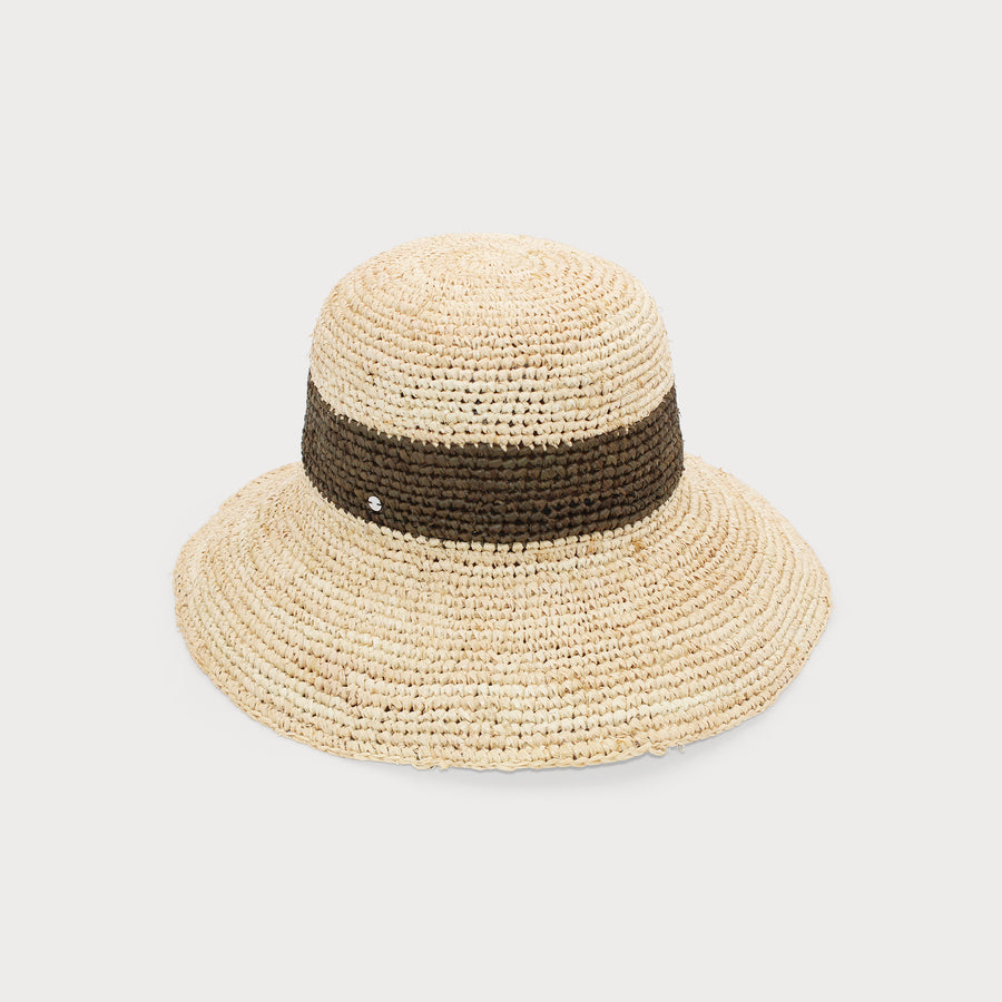 Hellie Crochet Bucket Hat in Natural