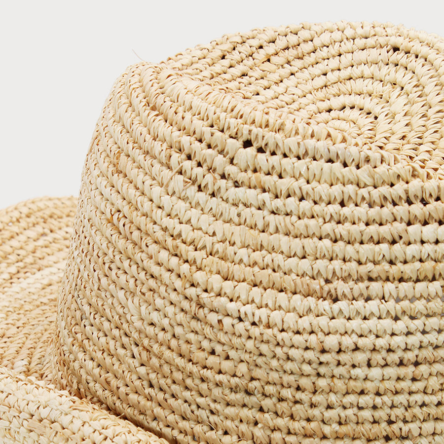 Elio Crochet Fedora in Natural
