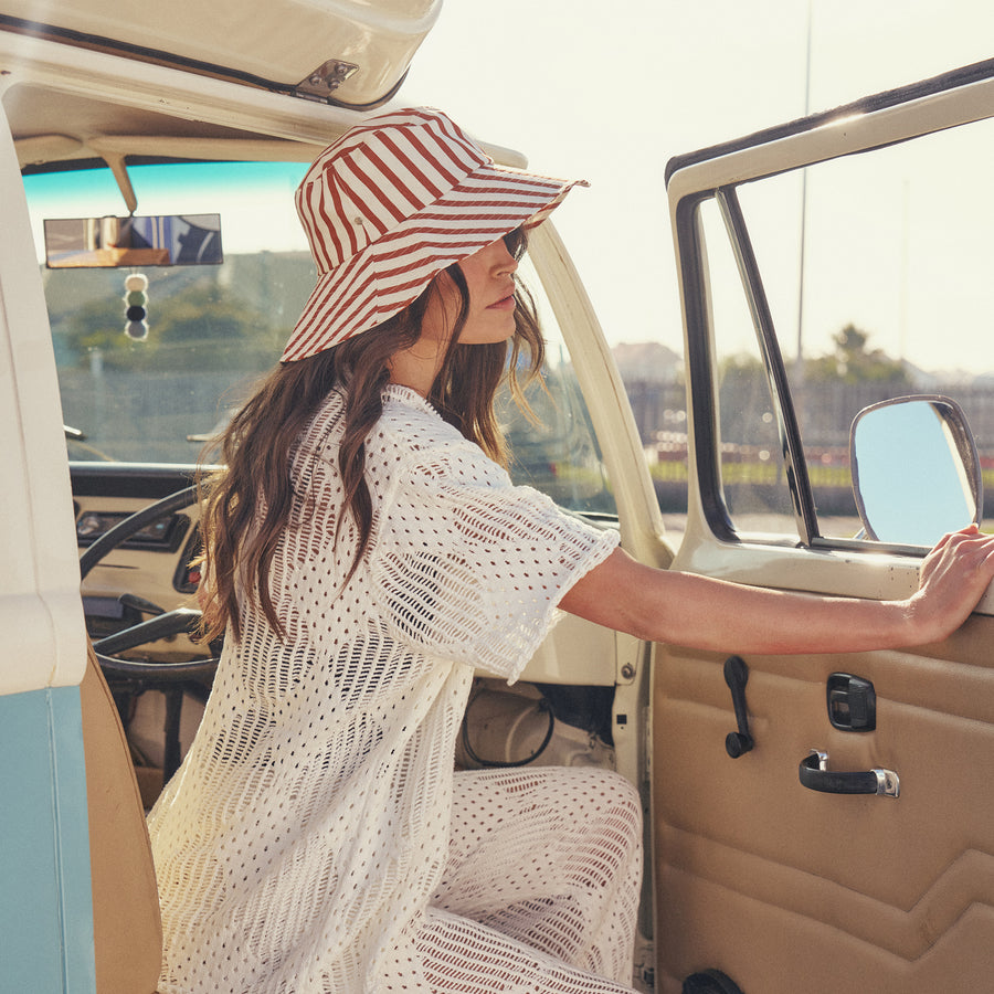 Cove Bucket Hat in Red Terracotta