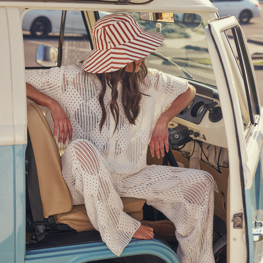 Cove Bucket Hat in Red Terracotta