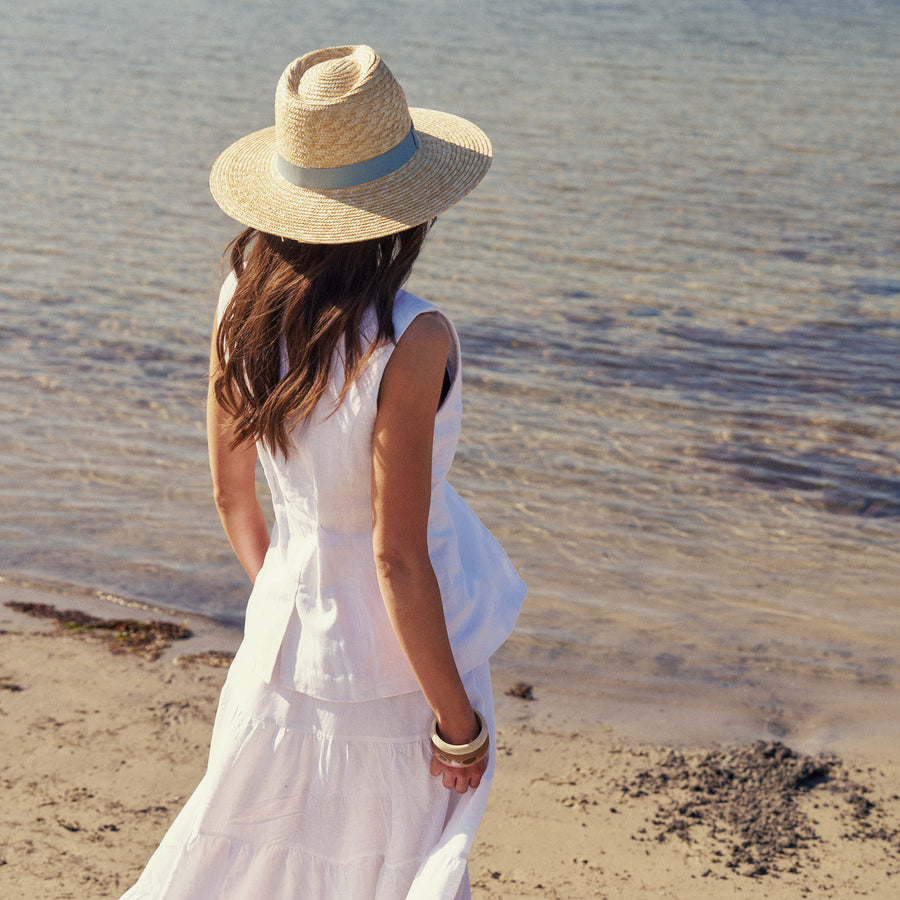 Zana Fedora in Sky Blue