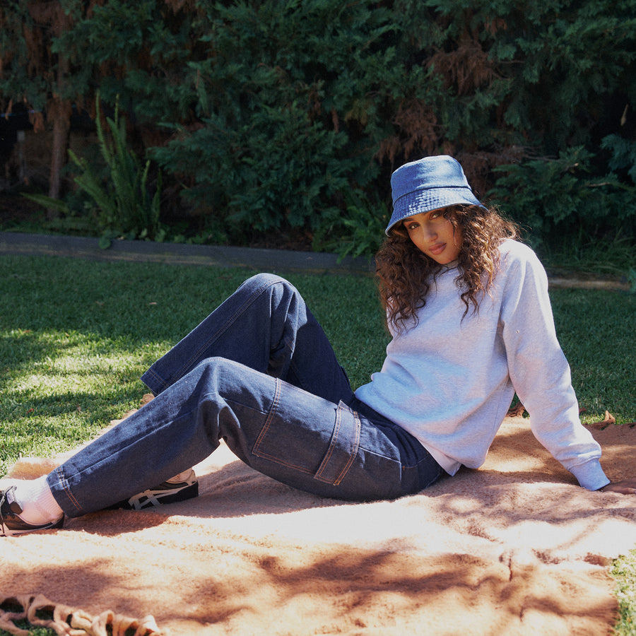 Max Recycled Cotton Denim Bucket Hat