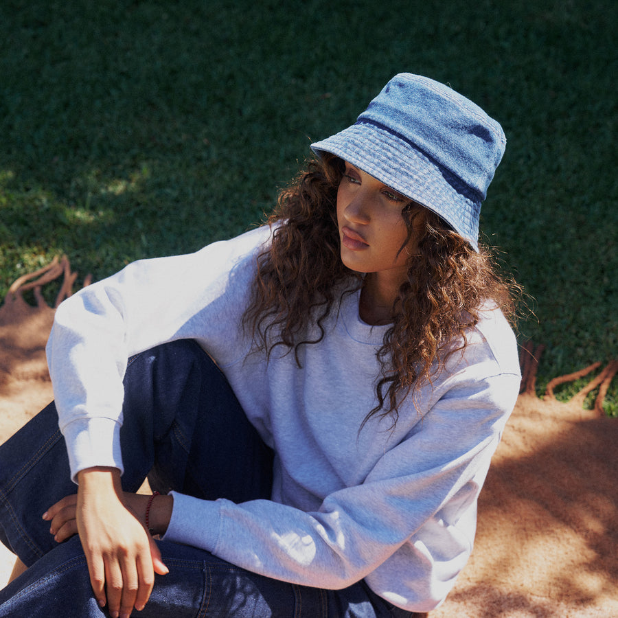 Max Recycled Cotton Denim Bucket Hat