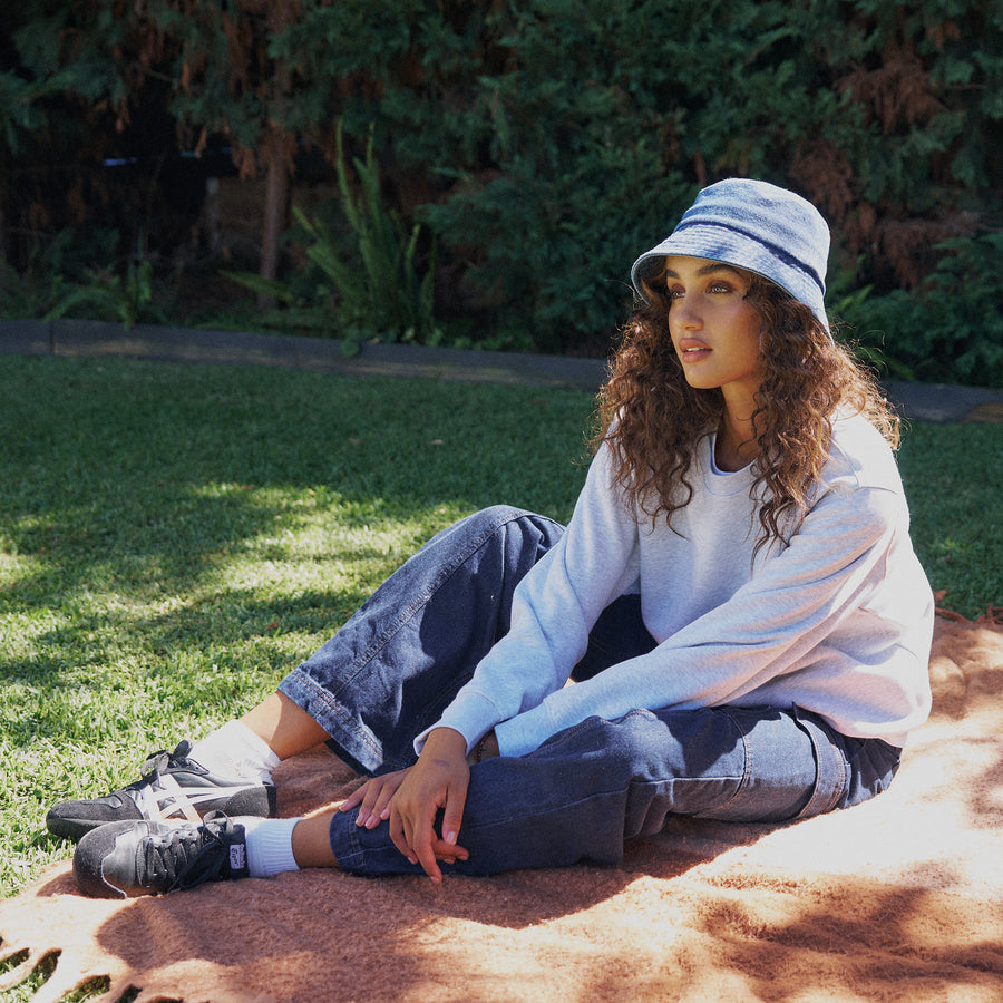 Max Recycled Cotton Denim Bucket Hat