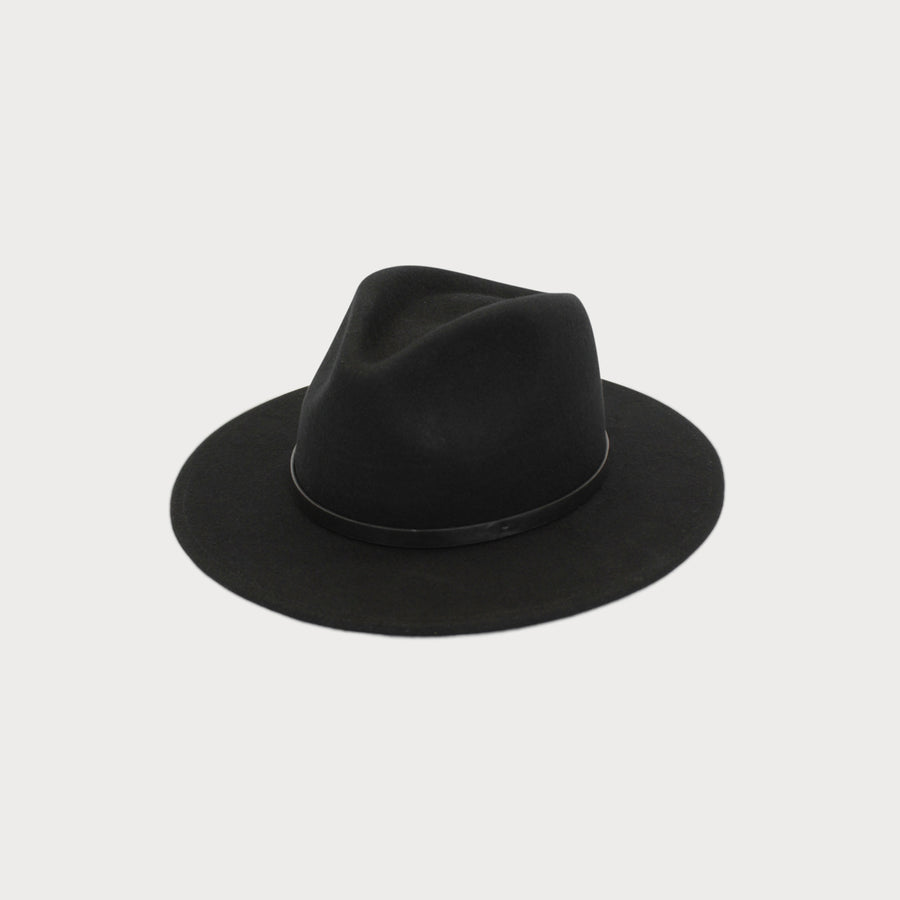 Side view of the Oslo Fedora in Black