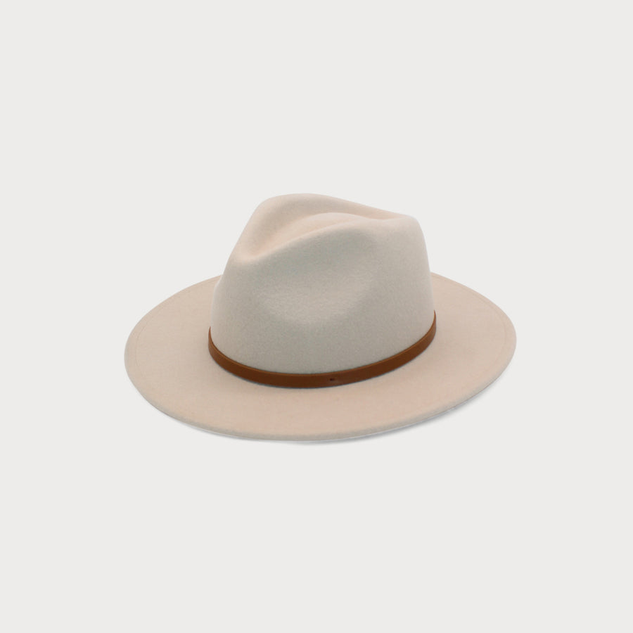 Side image of the Oslo Fedora in Oatmeal