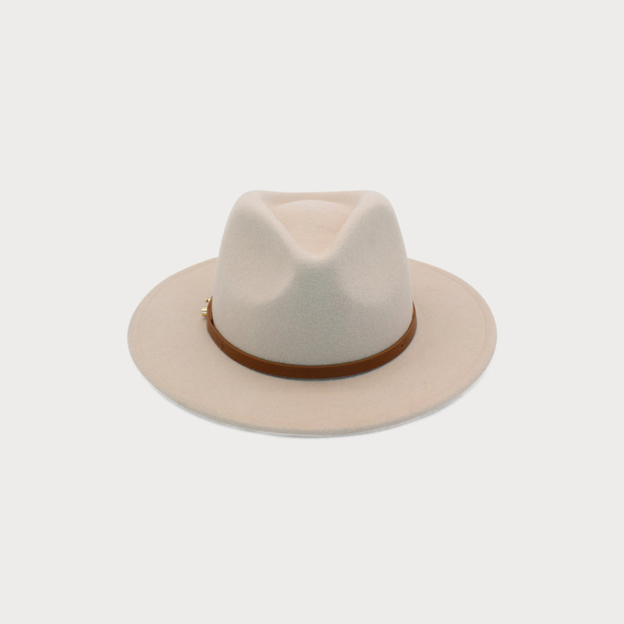 Front image of the Oslo Fedora in Oatmeal