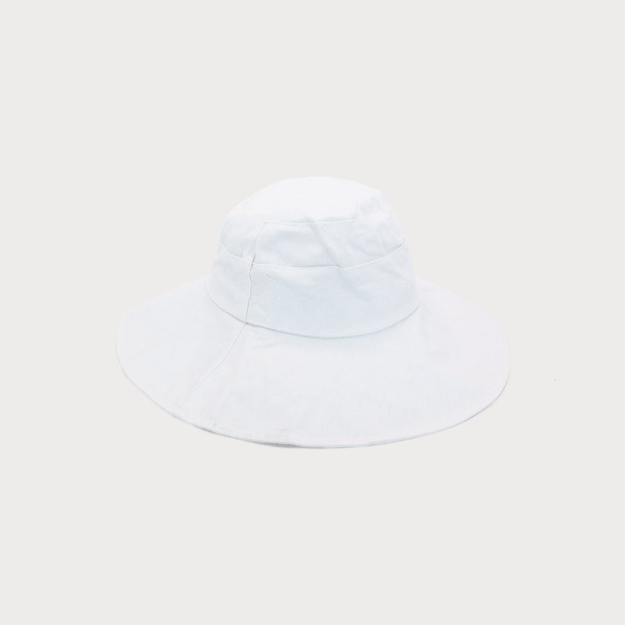 Melrose Bucket Hat in White