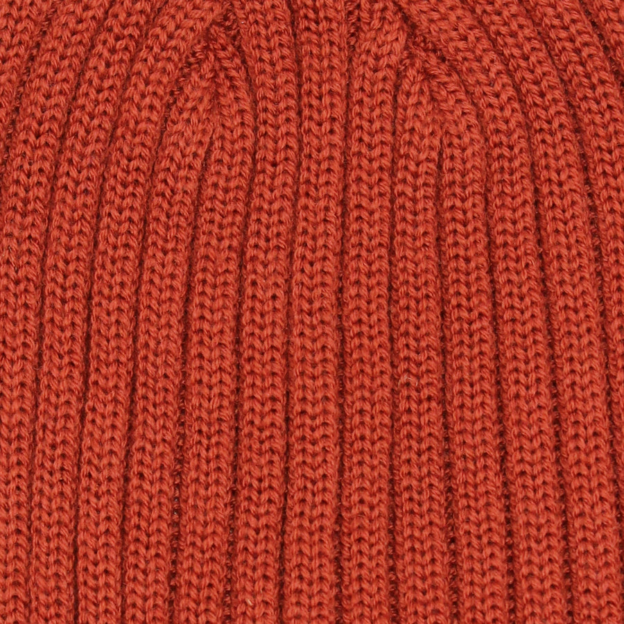 Swatch of the Tucker Beanie in Red Brick