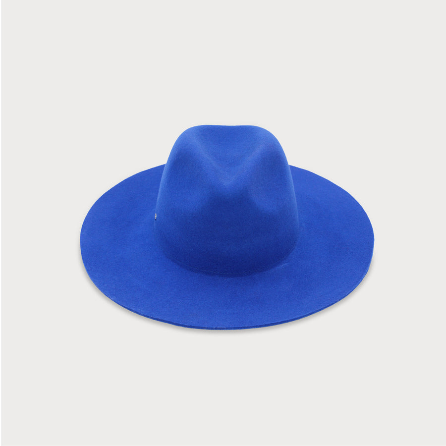 Front image of the The Callisto Fedora in Royal blue